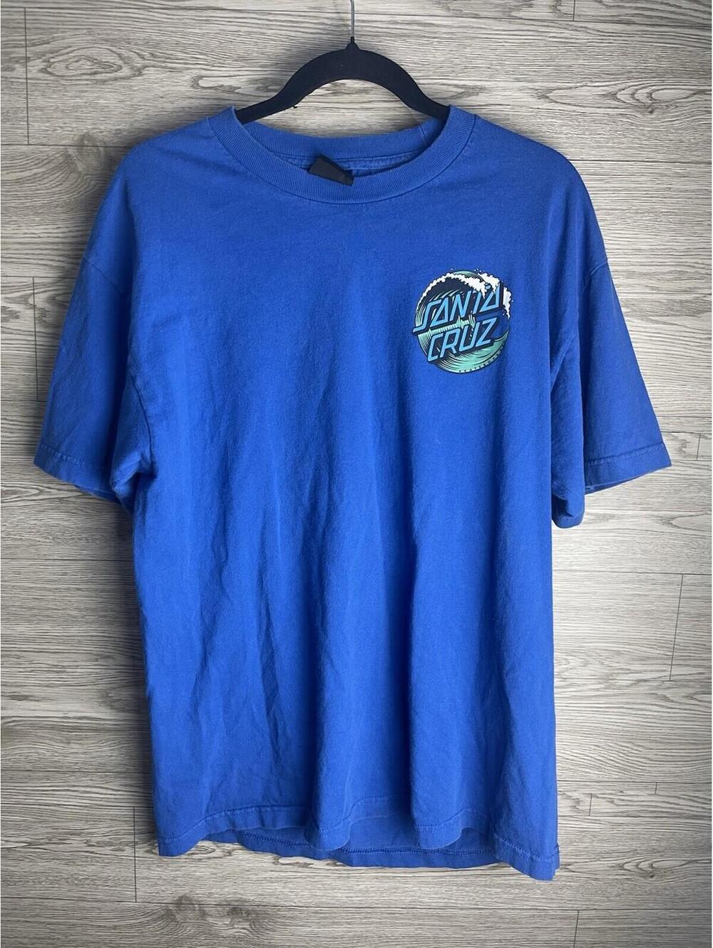 NHS-INC Mens Y2K T-Shirt Santa Cruz Skate Boards Crew Neck L